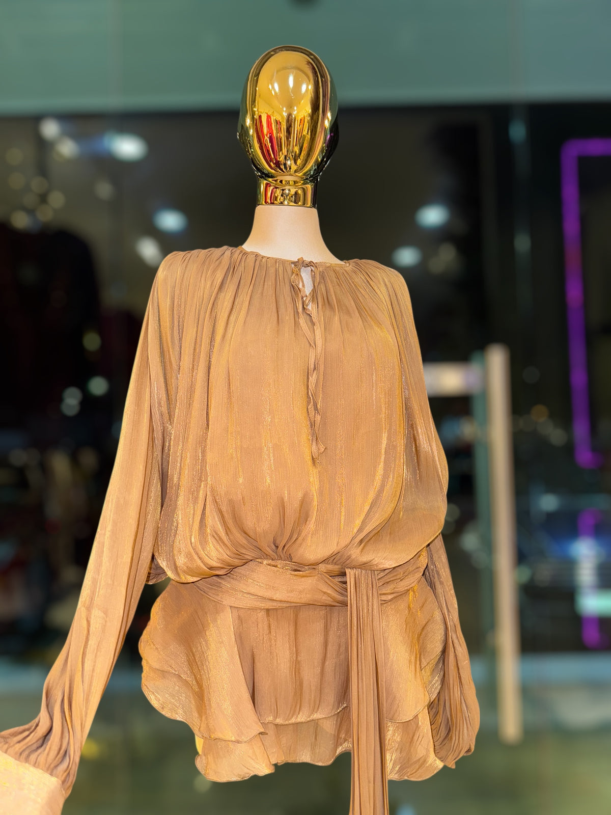 VESTIDO PETAL MOKA