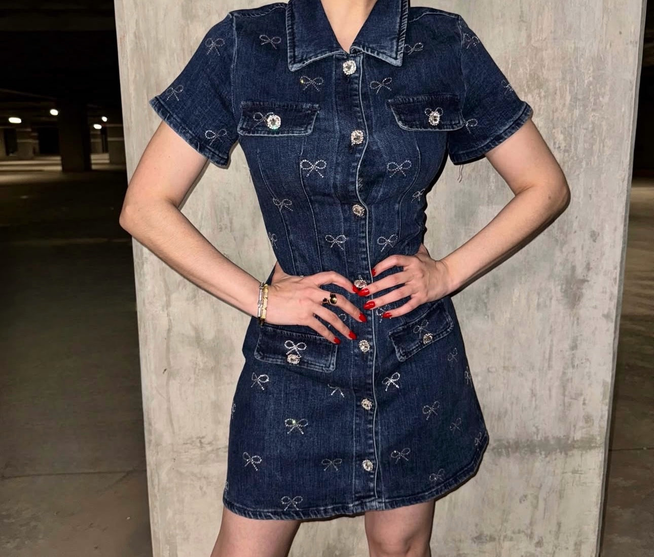 VESTIDO LOIS DENIM BOW