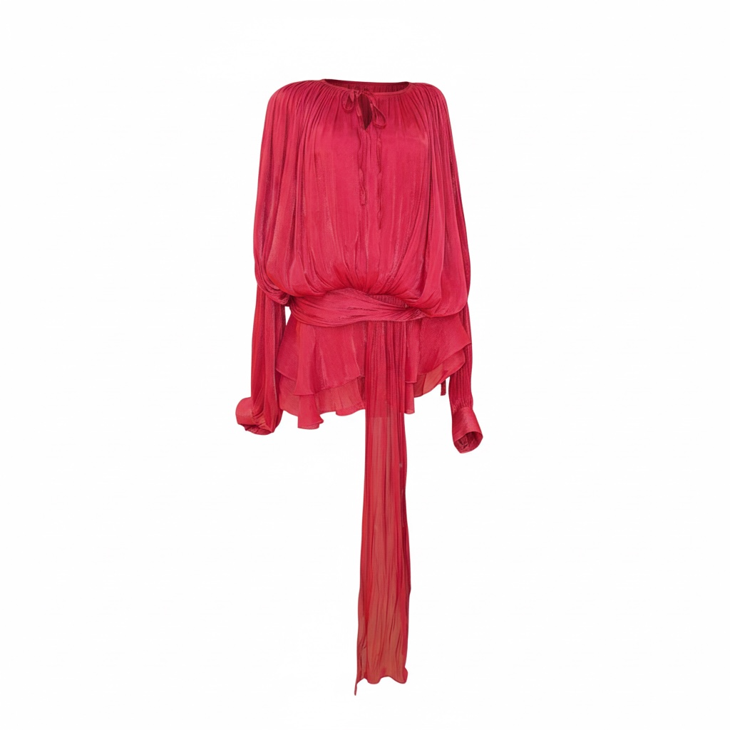 VESTIDO PETAL VINO