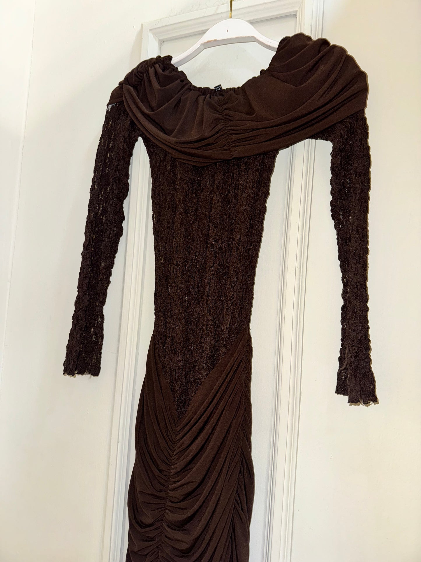 VESTIDO KIM ENCAJE CHOCOLATE