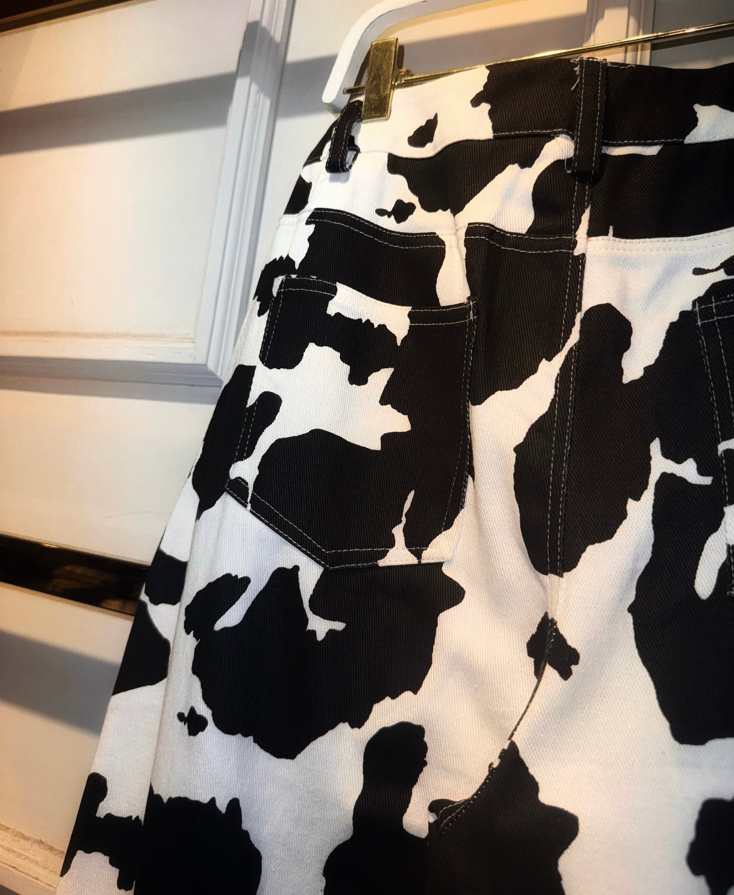 JEANS COW PRINT NEGRO