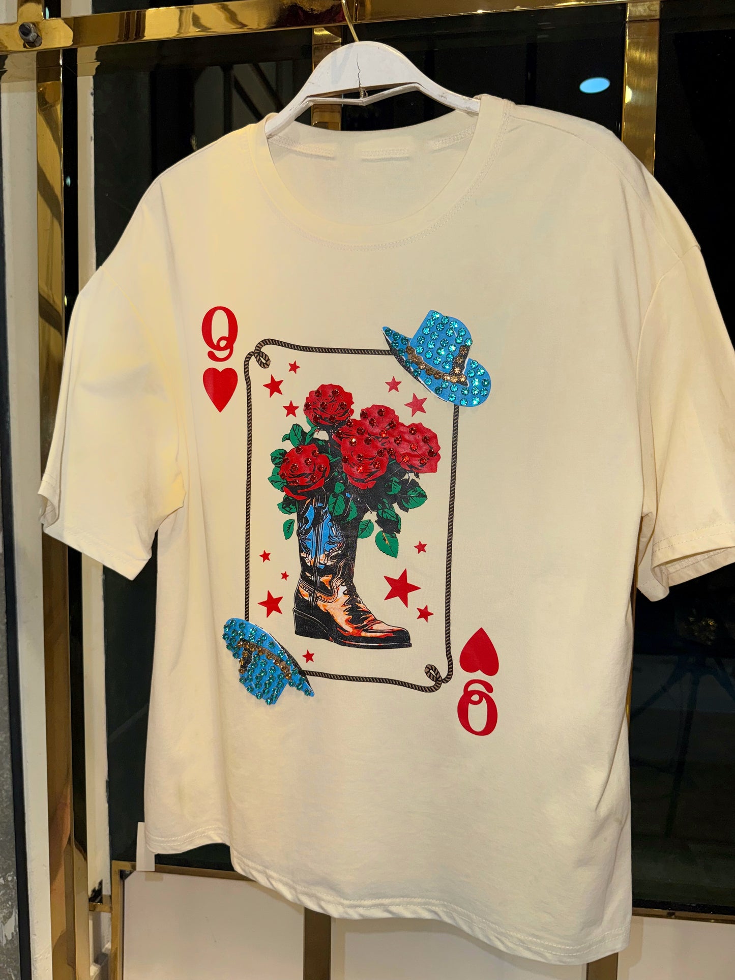 PLAYERA CARTA VAQUERA FLORES