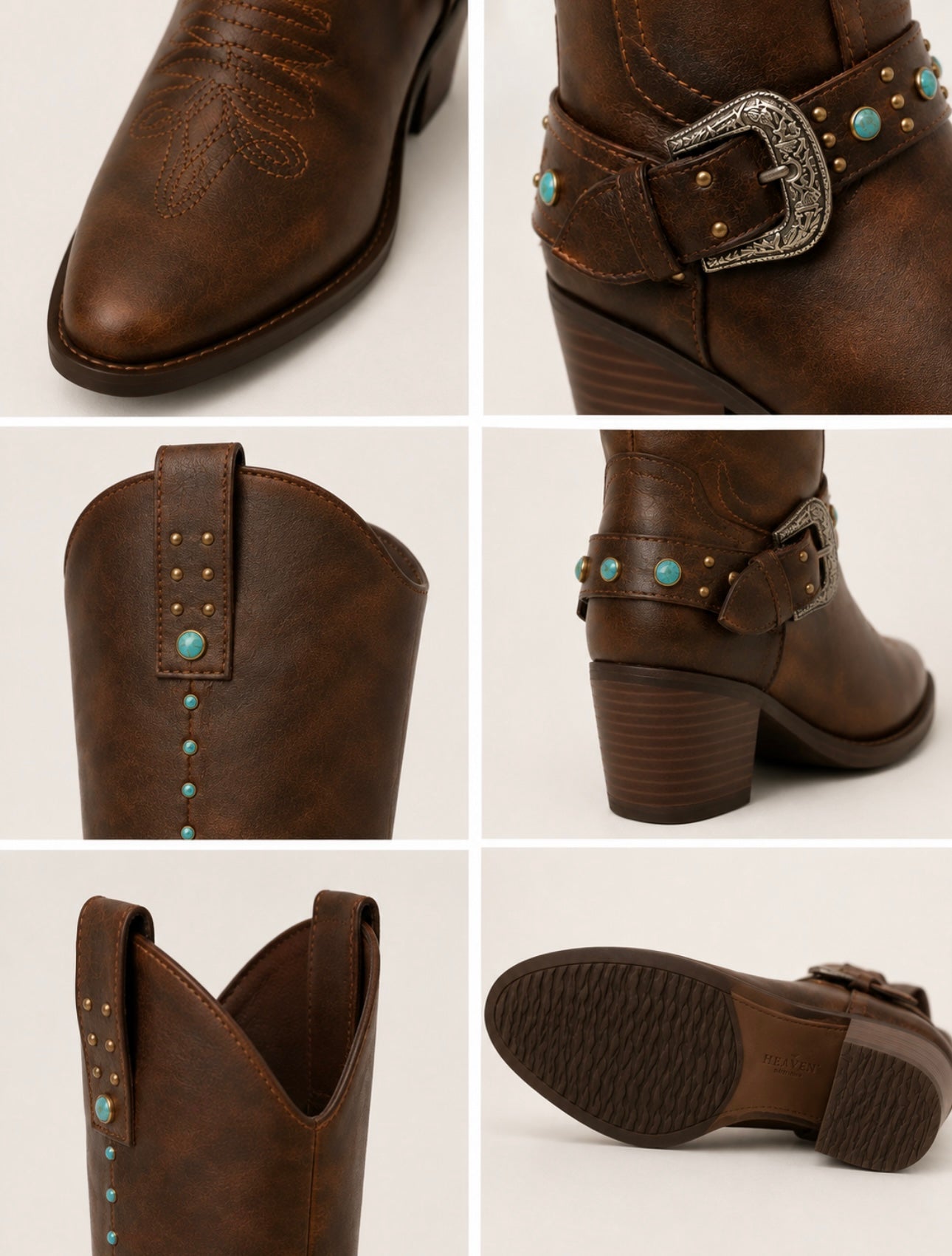BOTA VAQUERA EMILIA TURQUESA