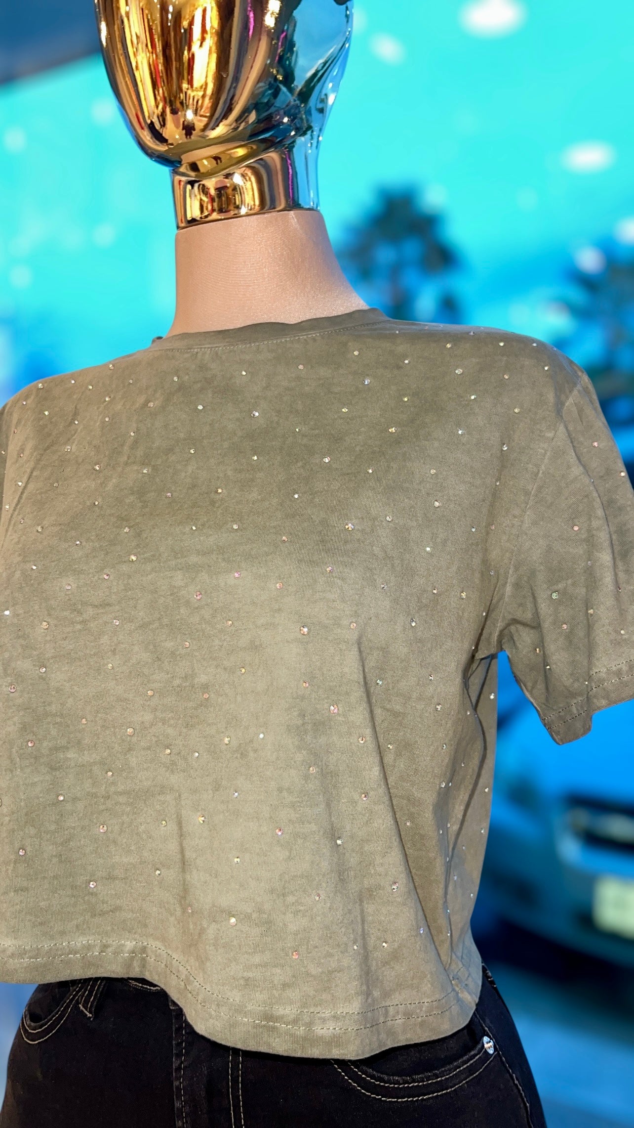 PLAYERA CROP STONES