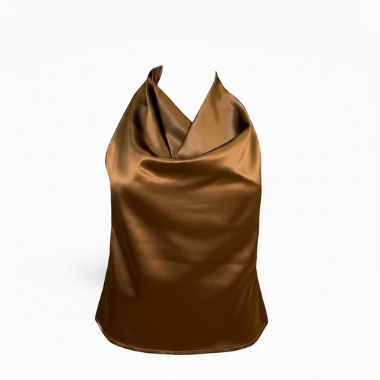 BLUSA HALTER SATIN