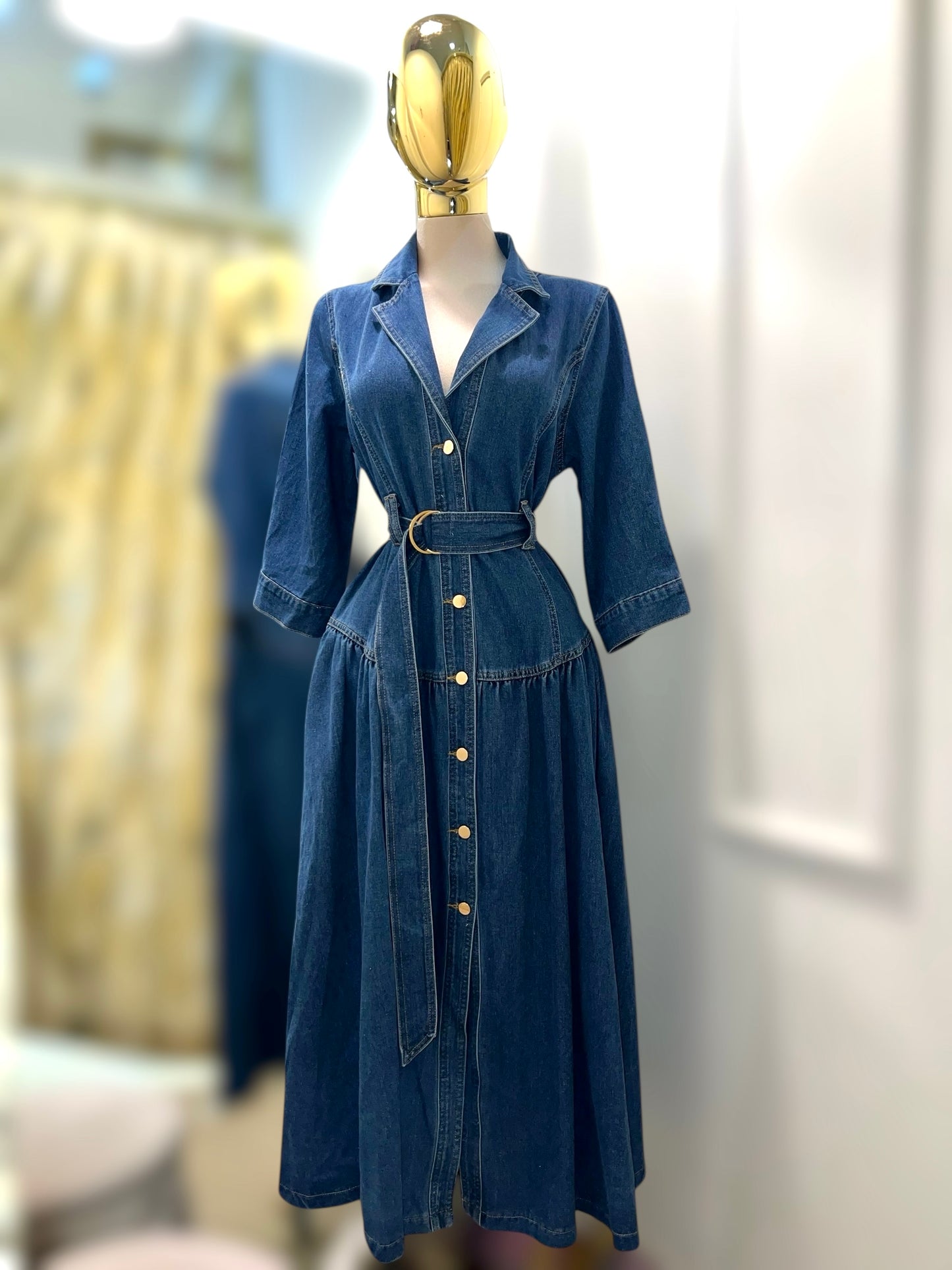 VESTIDO DENIM AMELIA CLARO