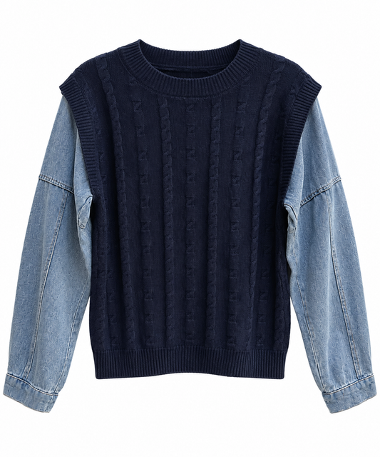 SUETER DENIM VERA AZUL