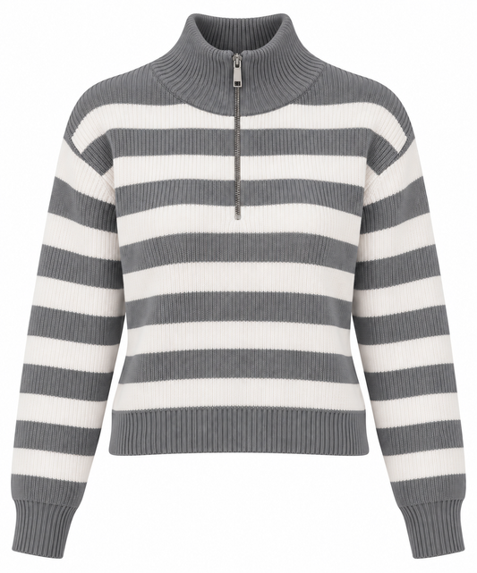 SUETER JOY LINEAS GRIS