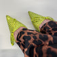 ZAPATILLA STILETTO LOW PIEDRAS -VELLA VERDE