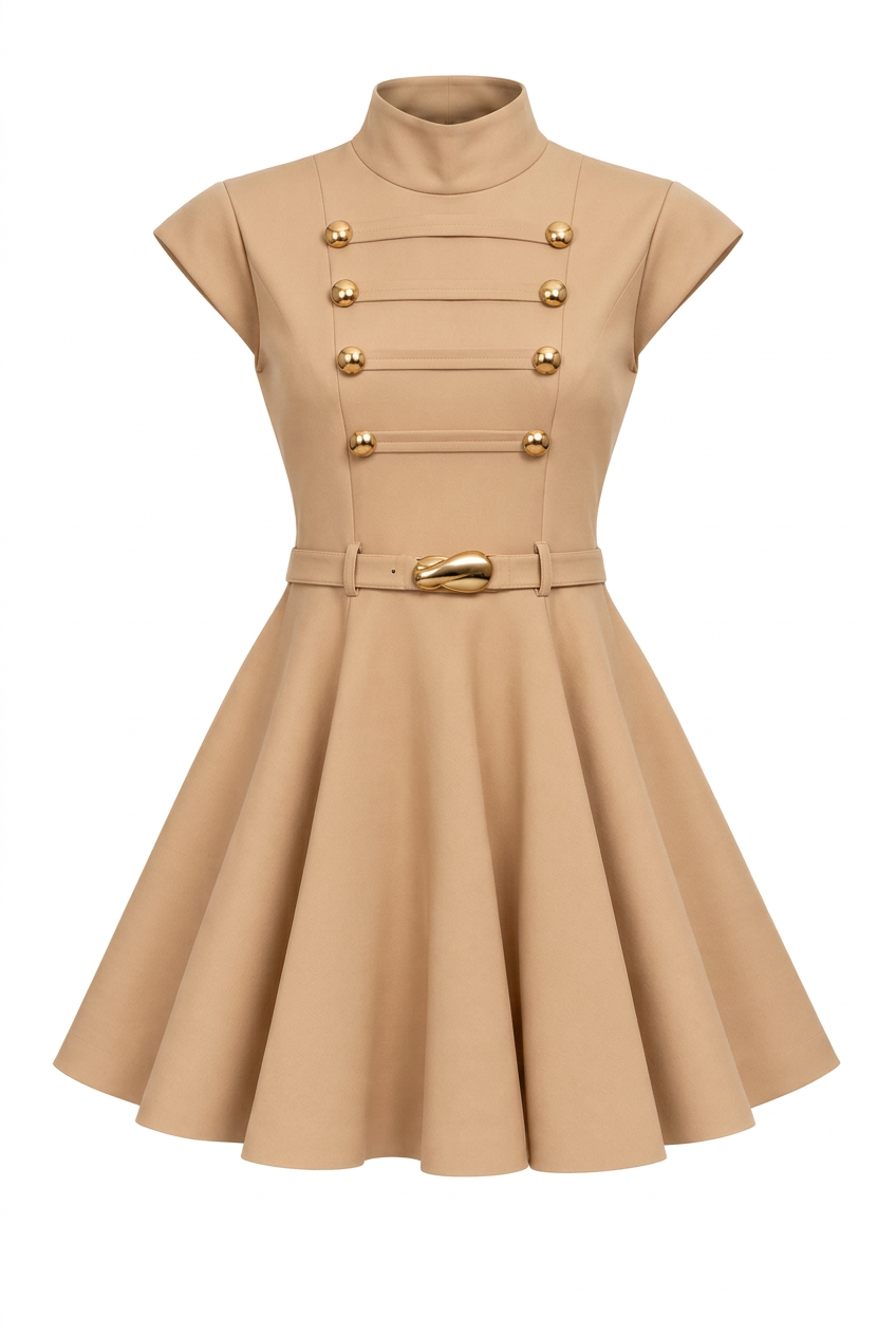 VESTIDO SASHA CAMEL