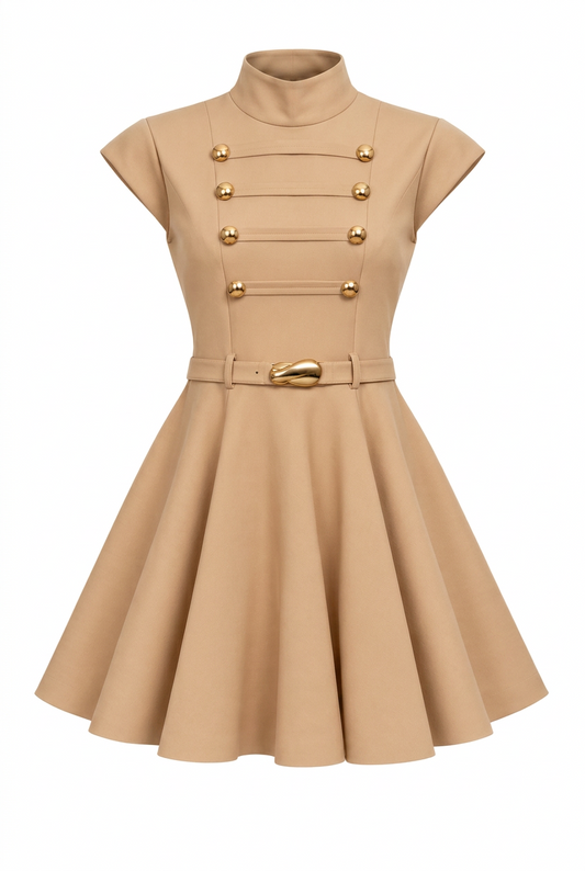 VESTIDO SASHA CAMEL