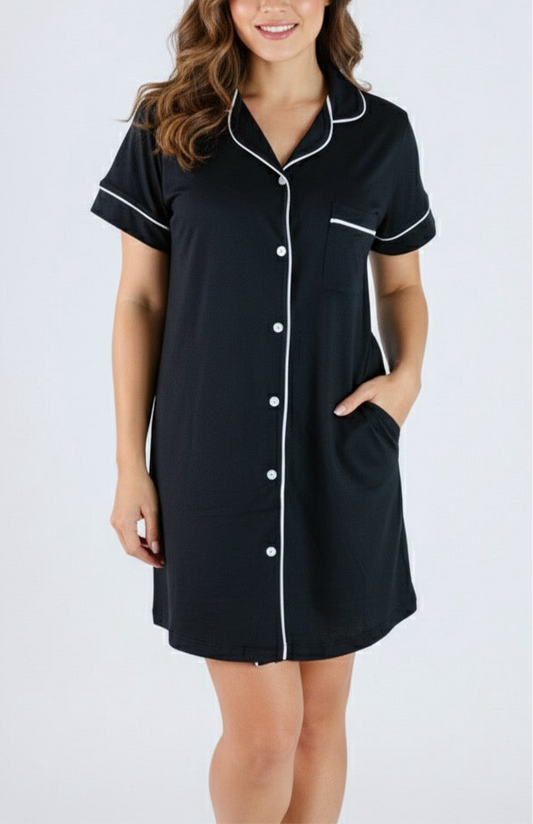 PIJAMA VESTIDO TOTAL NEGRO