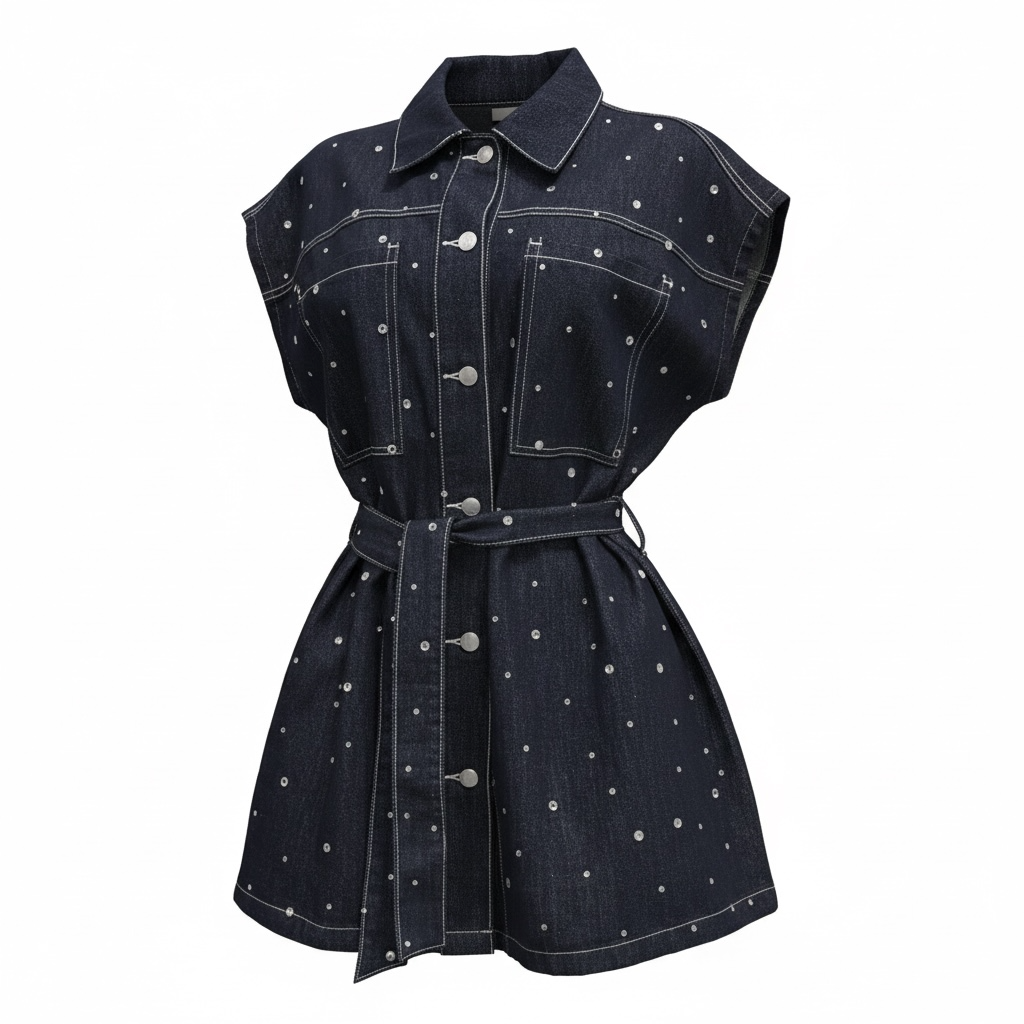 VESTIDO DENIM STONES
