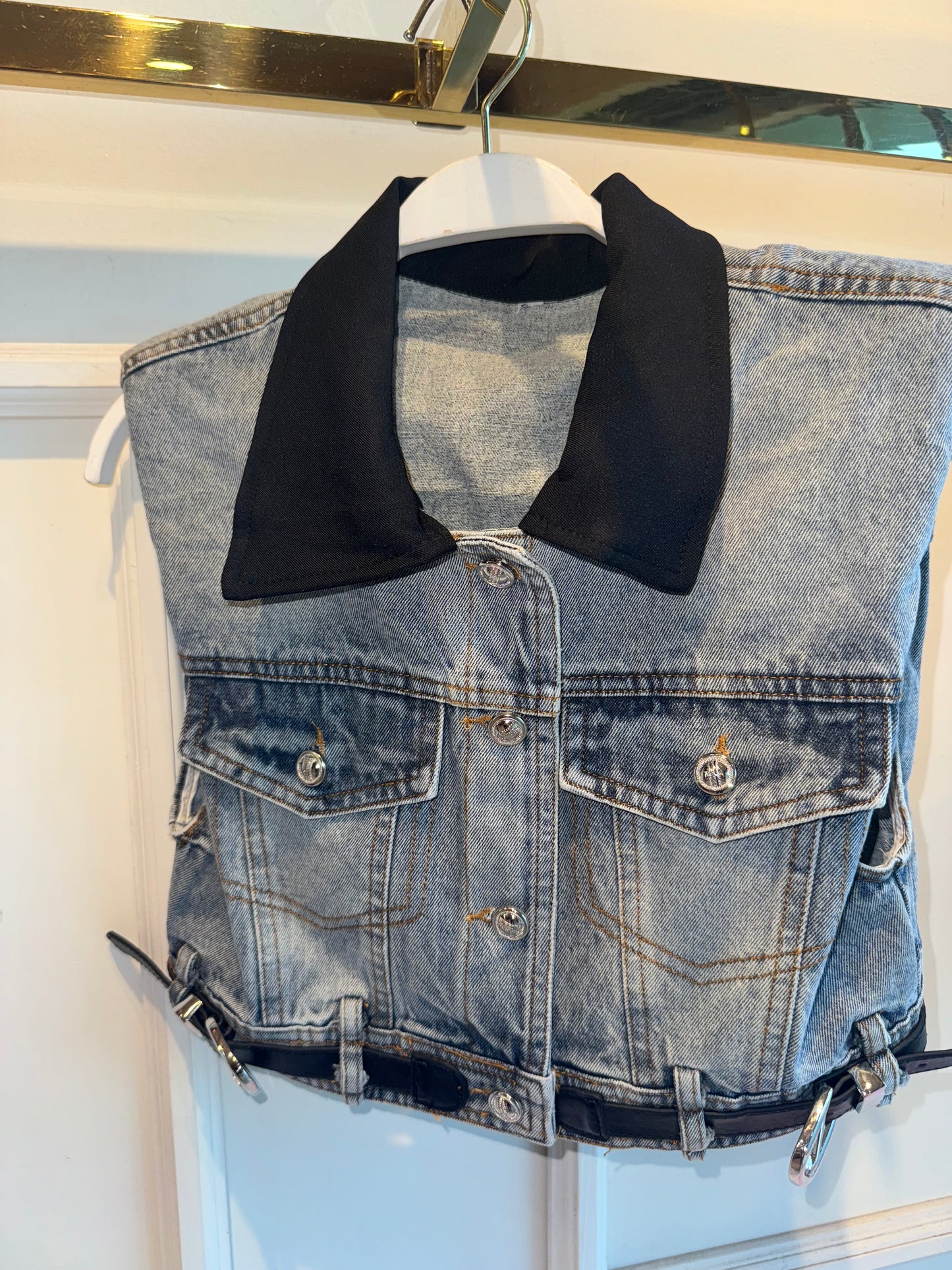 CHALECO WEST DENIM NEGRO