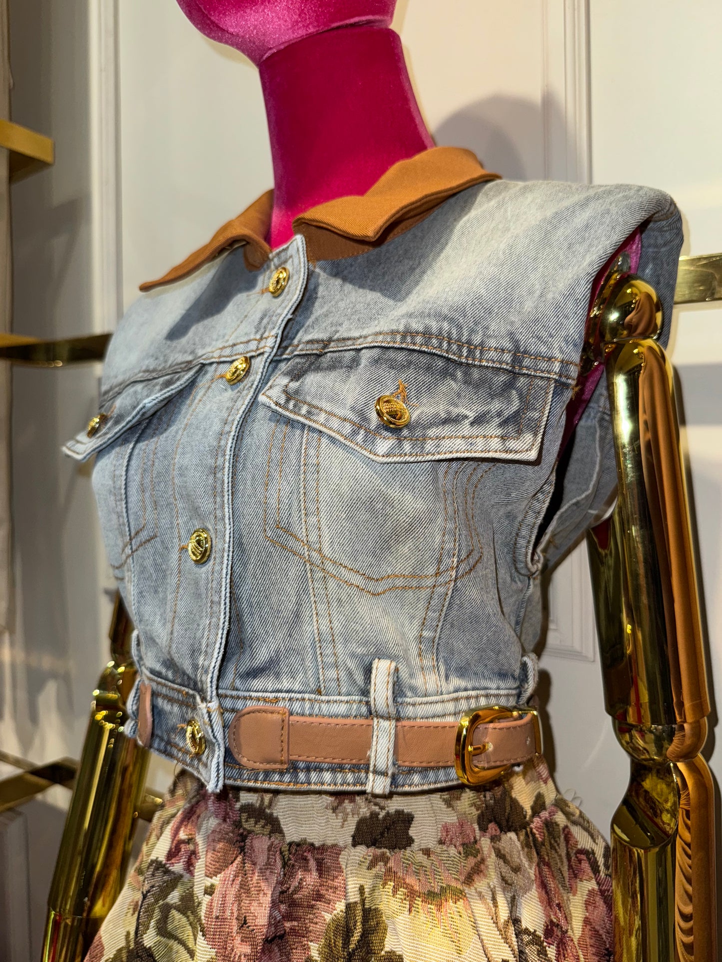 CHALECO WEST DENIM CAFÉ