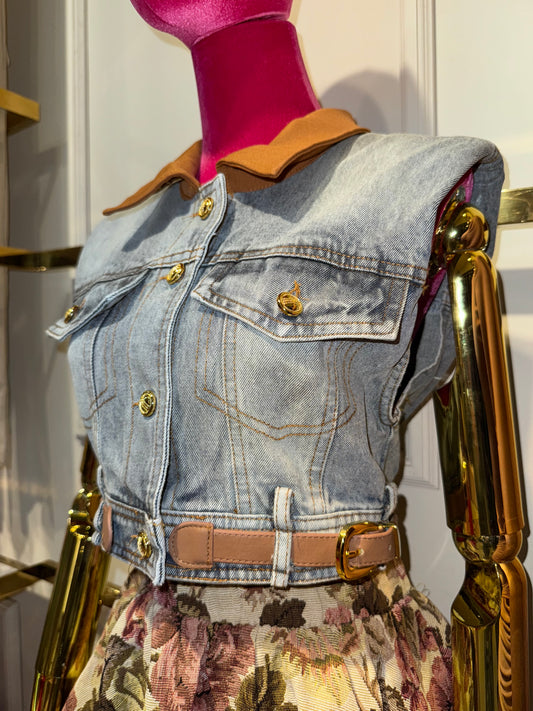 CHALECO WEST DENIM CAFÉ