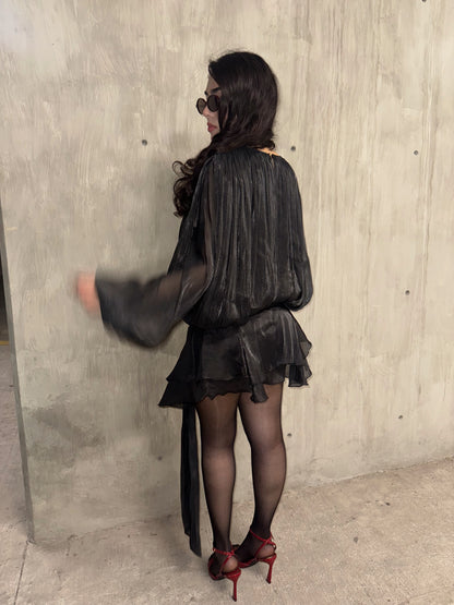 VESTIDO PETAL NEGRO