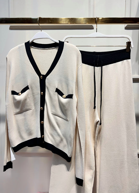 SET PUNTO 3 PIEZAS CREMA