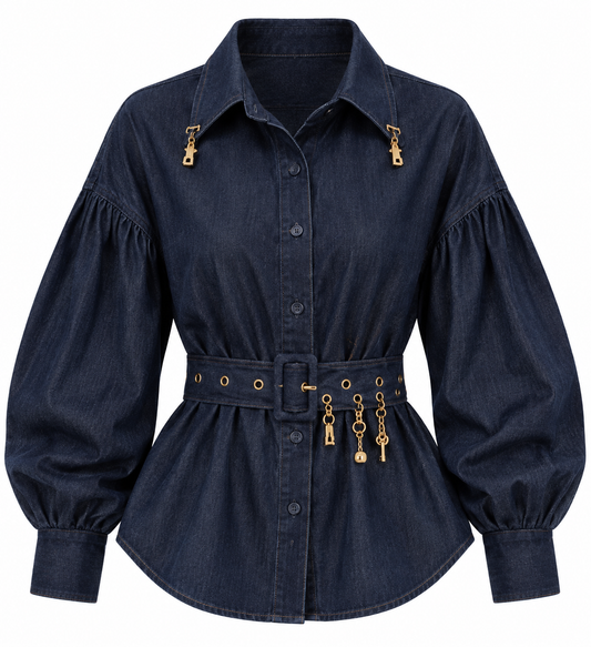 BLUSA JACKET DENIM EMMA AZUL