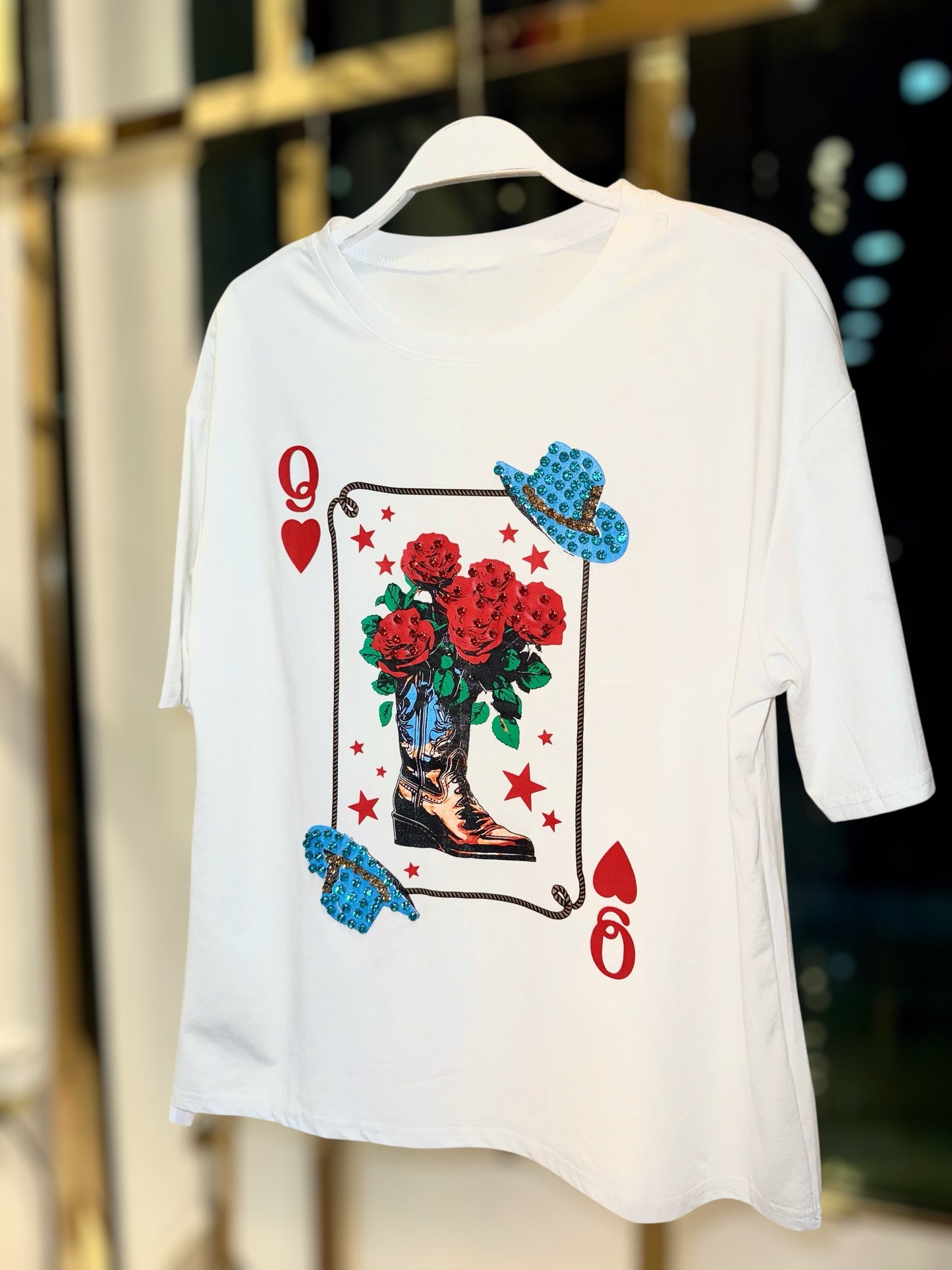 PLAYERA CARTA VAQUERA FLORES
