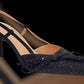 ZAPATILLA STILETTO LOW PIEDRAS -VELLA VERDE