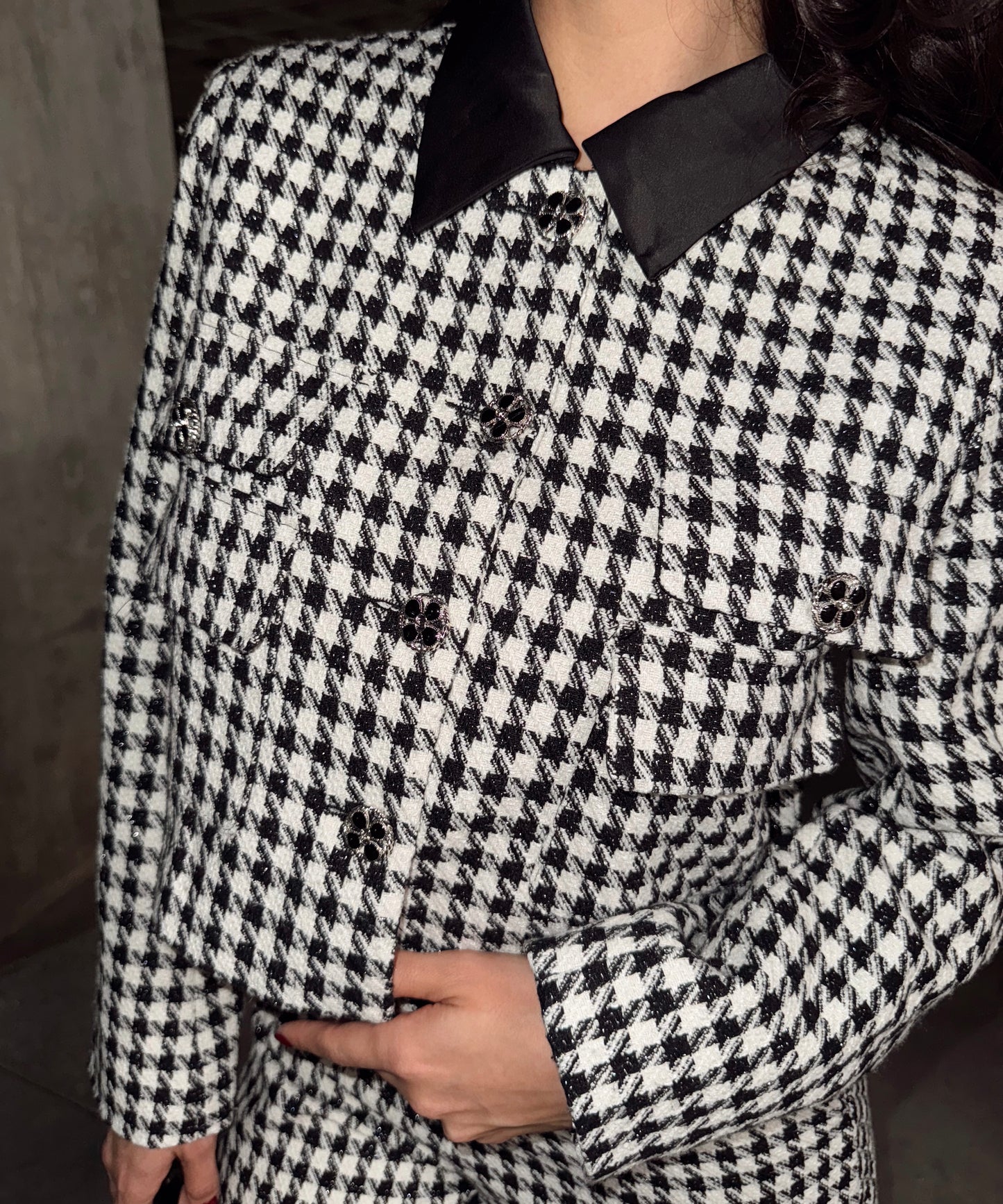 SET TWEED SELENE NEGRO