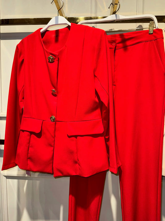 SET FANCY FLOWER ROJO