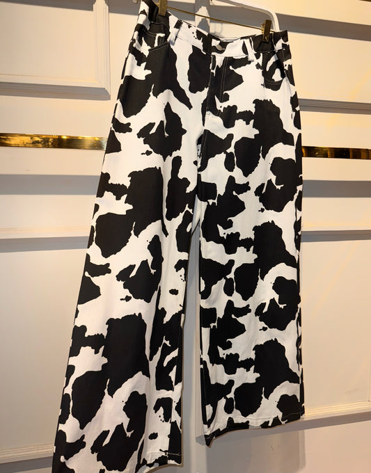 JEANS COW PRINT NEGRO
