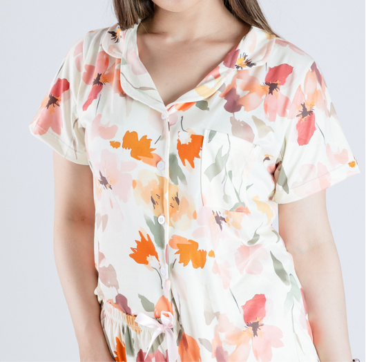 PIJAMA SHORT ACUARELA NUDE