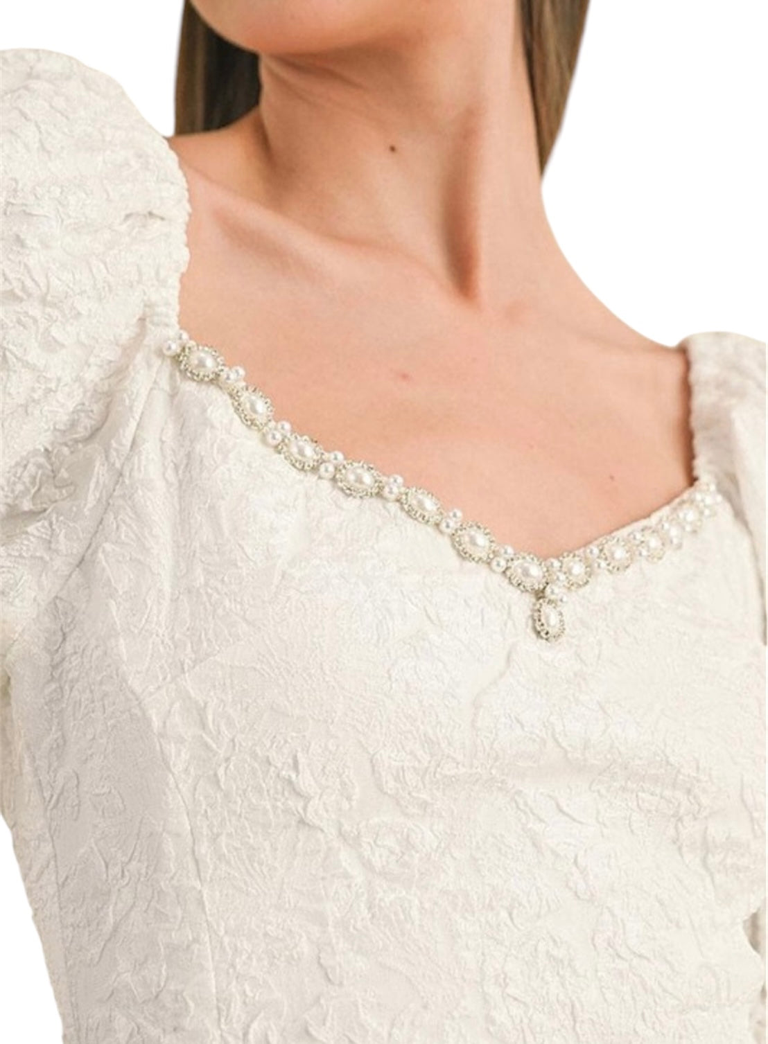 VESTIDO LACE ROSELLE CREMA