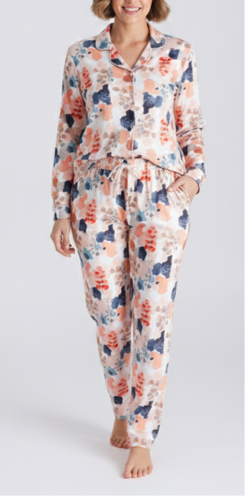 PIJAMA PANTALÓN FLORES OTOÑO