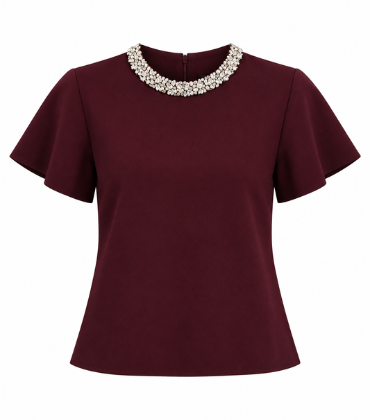 BLUSA CLARISSA VINO