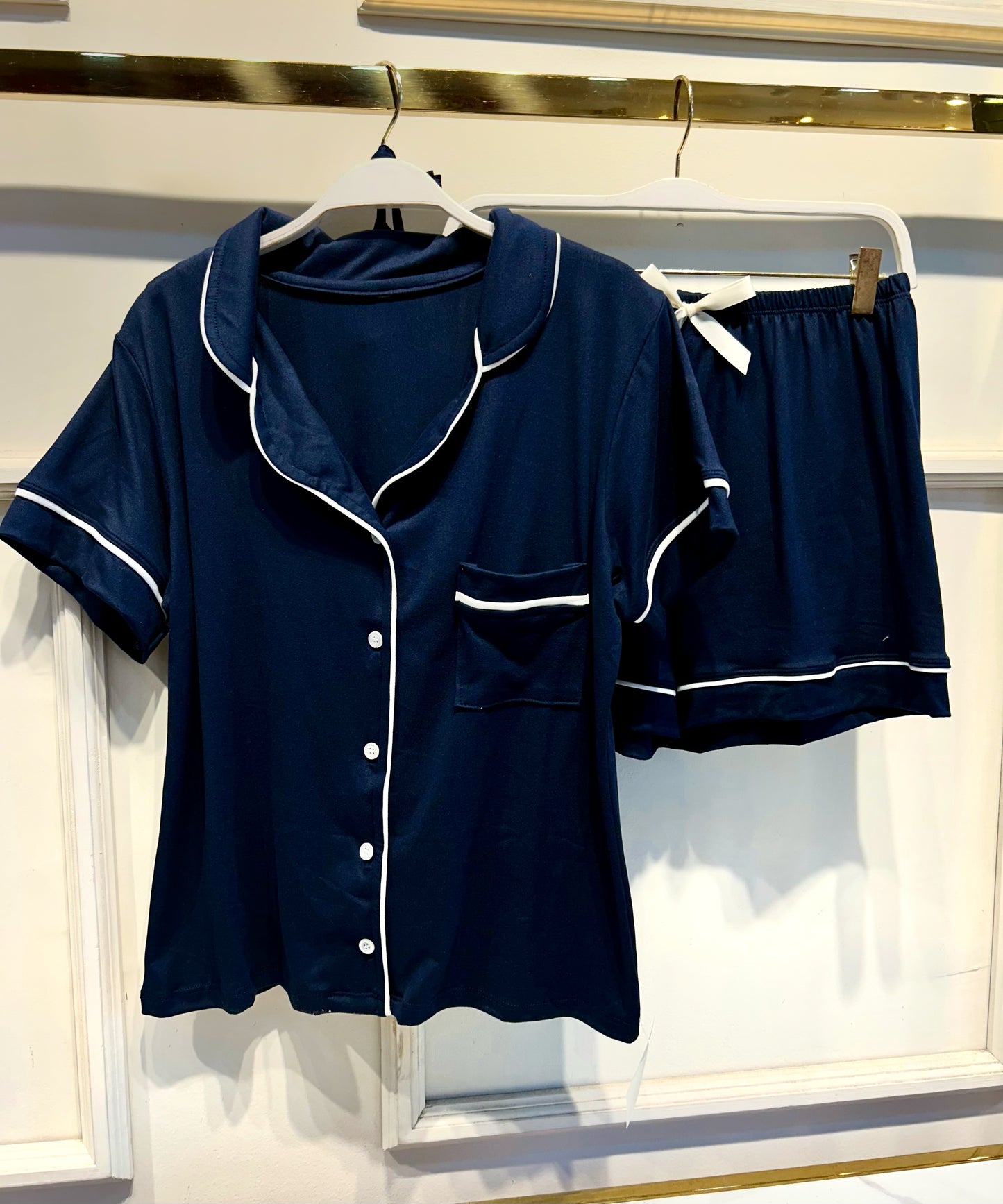 PIJAMA SHORT AZUL MARINO