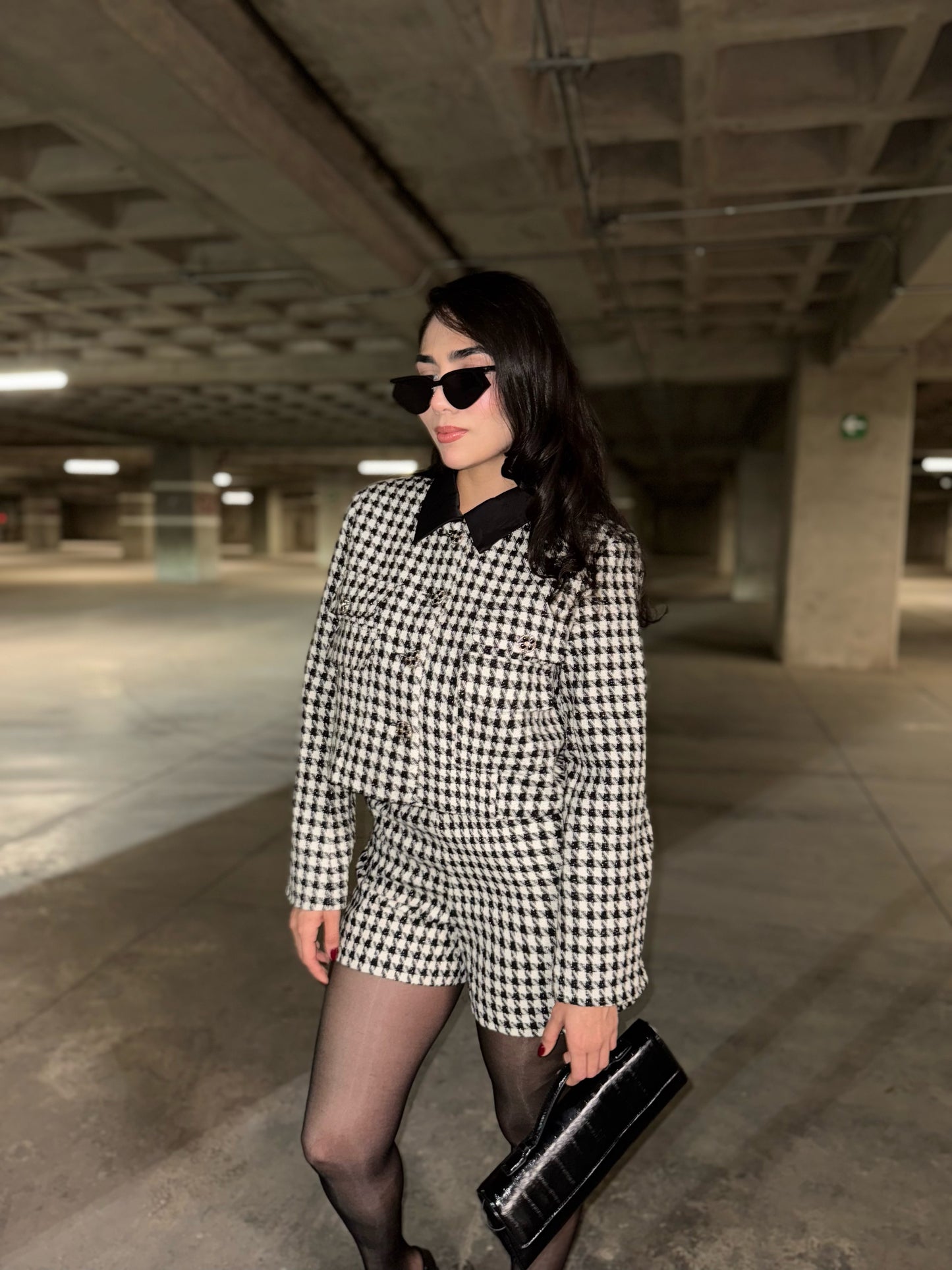 SET TWEED SELENE NEGRO