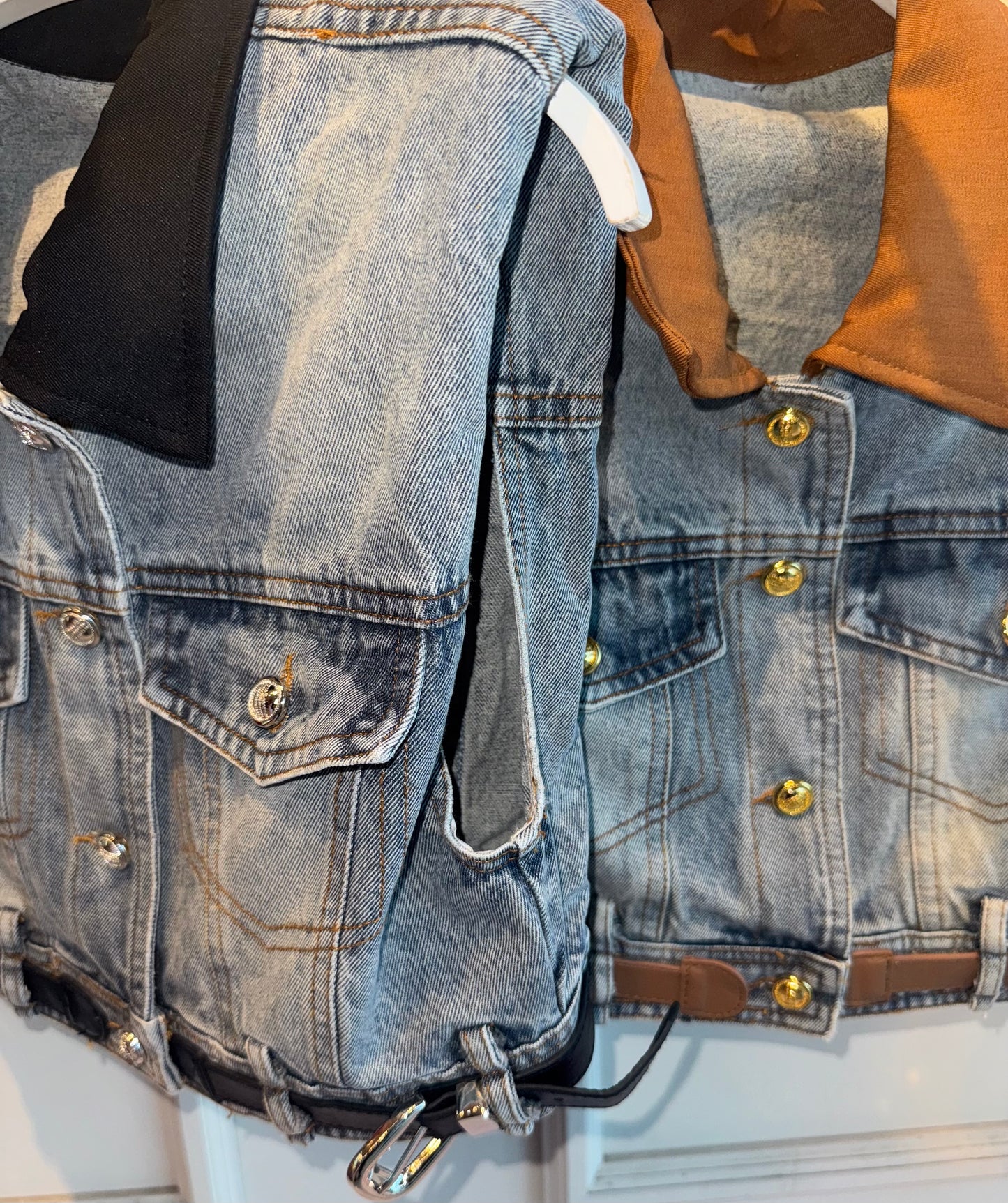 CHALECO WEST DENIM CAFÉ