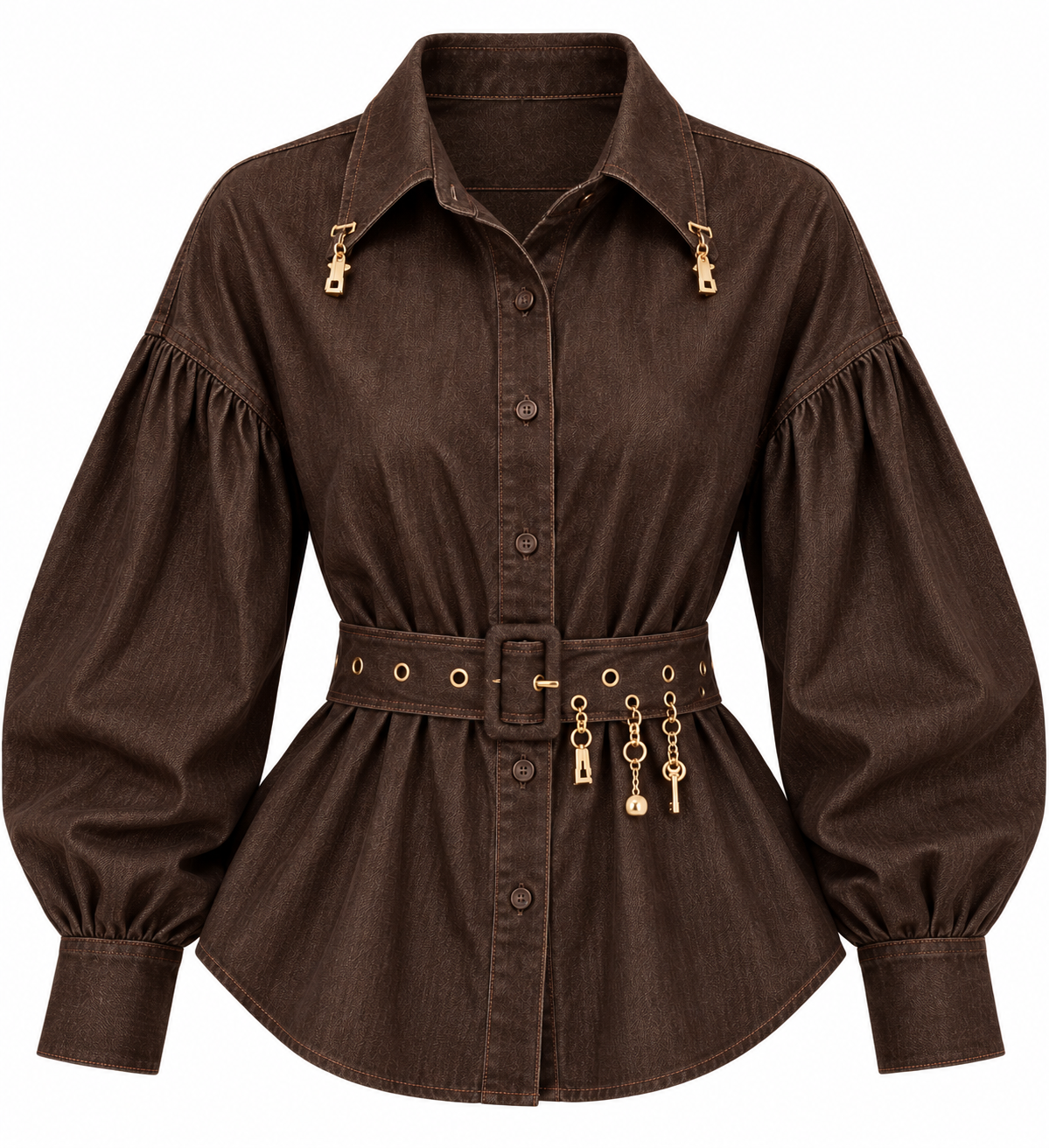 BLUSA JACKET DENIM EMMA CAFÉ