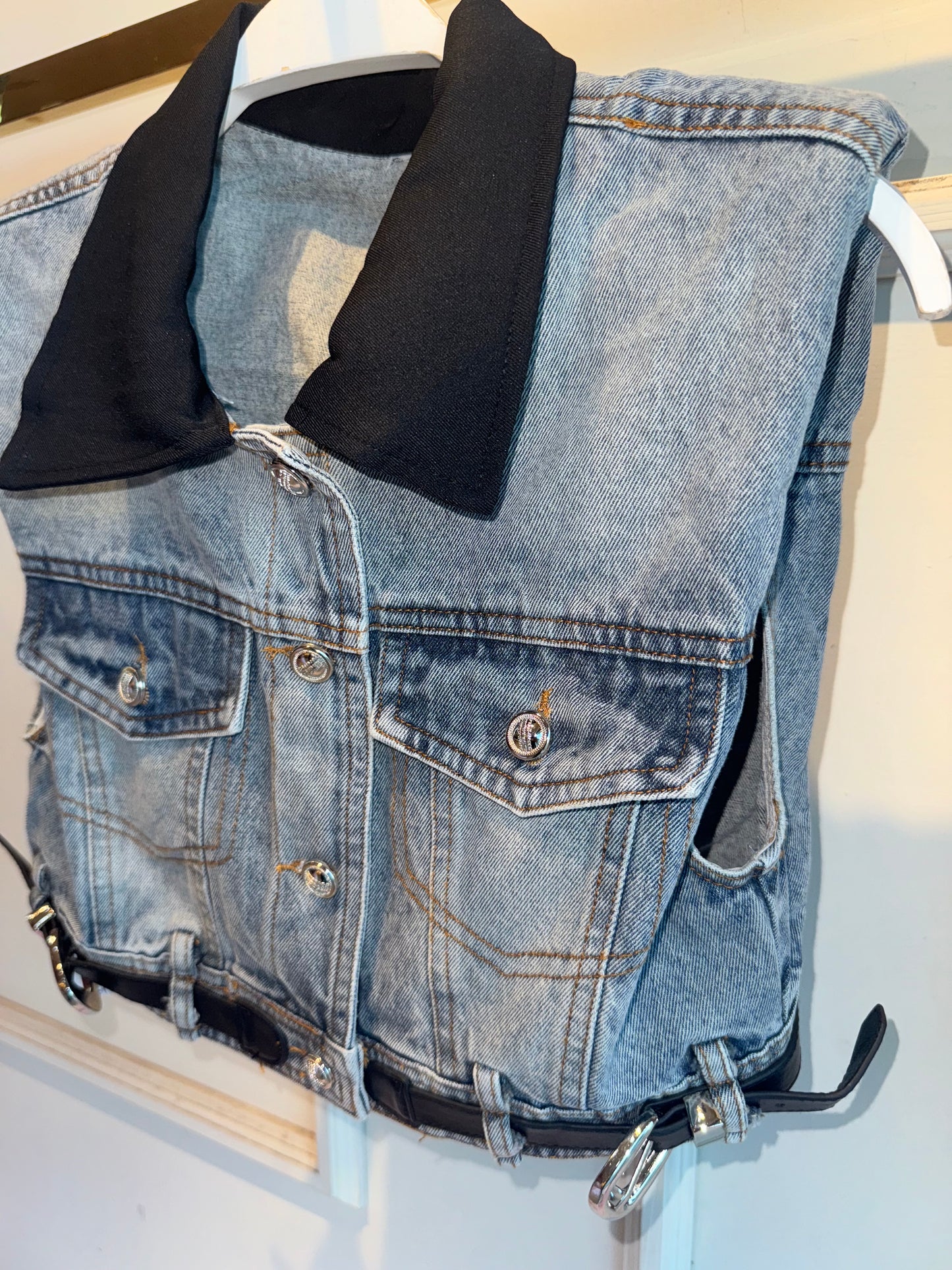 CHALECO WEST DENIM NEGRO