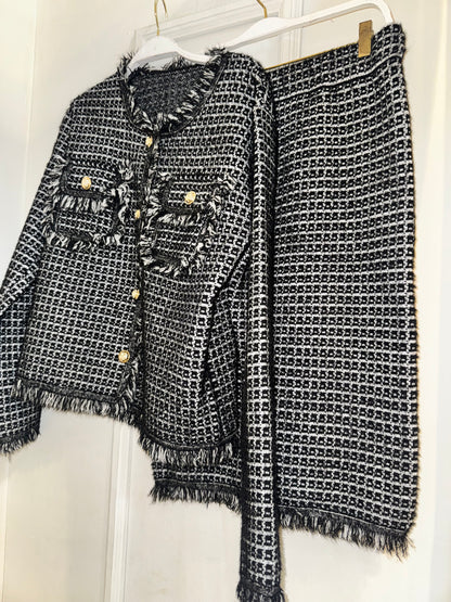 SET TWEED EMILIA  NEGRO