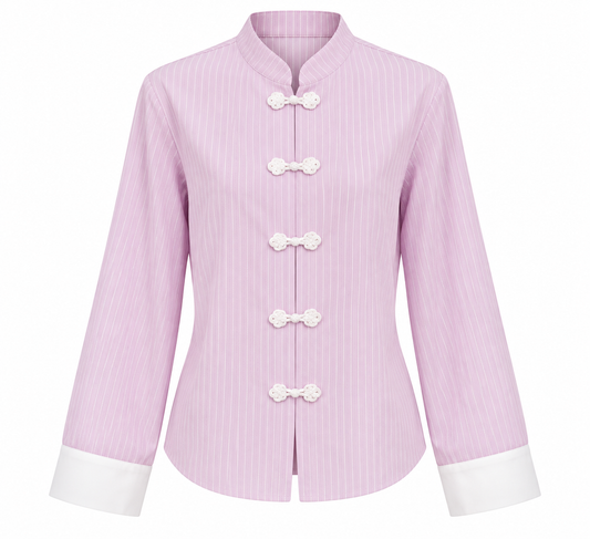 BLUSA TAYLOR LINEAS ROSA