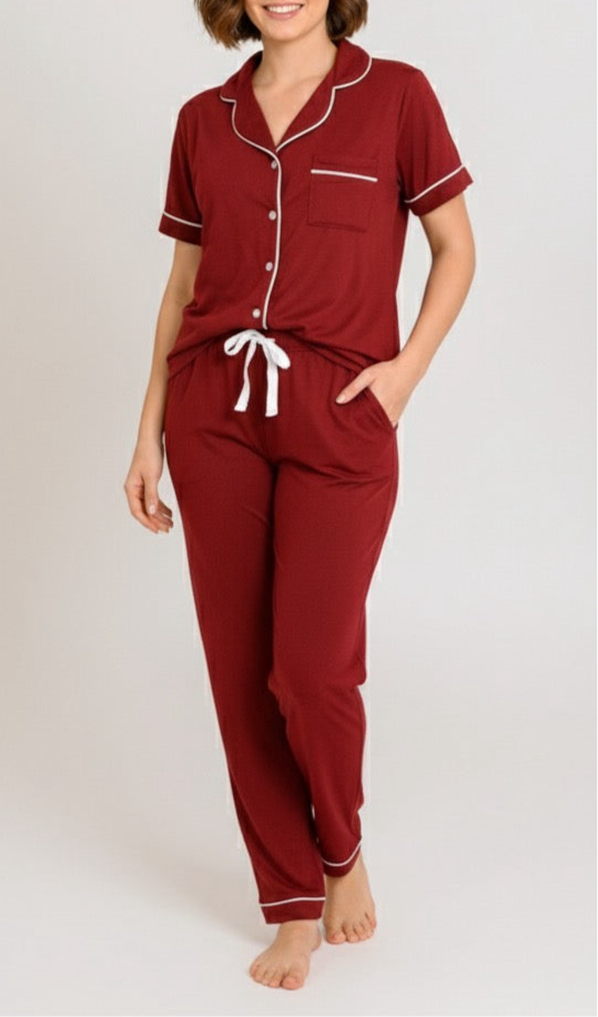 PIJAMA SHORT TOTAL VINO