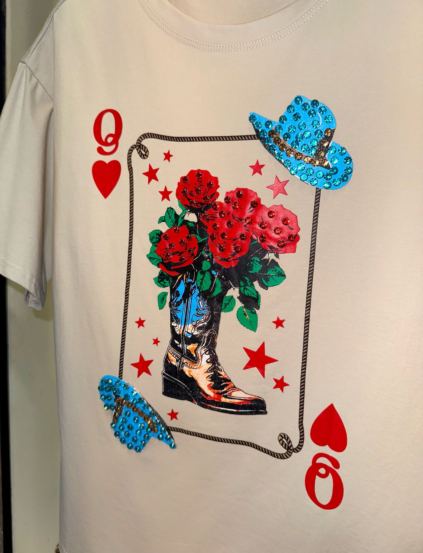 PLAYERA CARTA VAQUERA FLORES