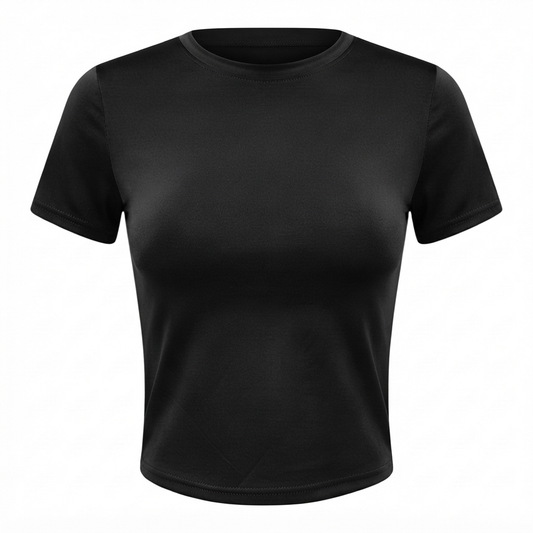 BLUSA SOFT MANGA CORTA NEGRO