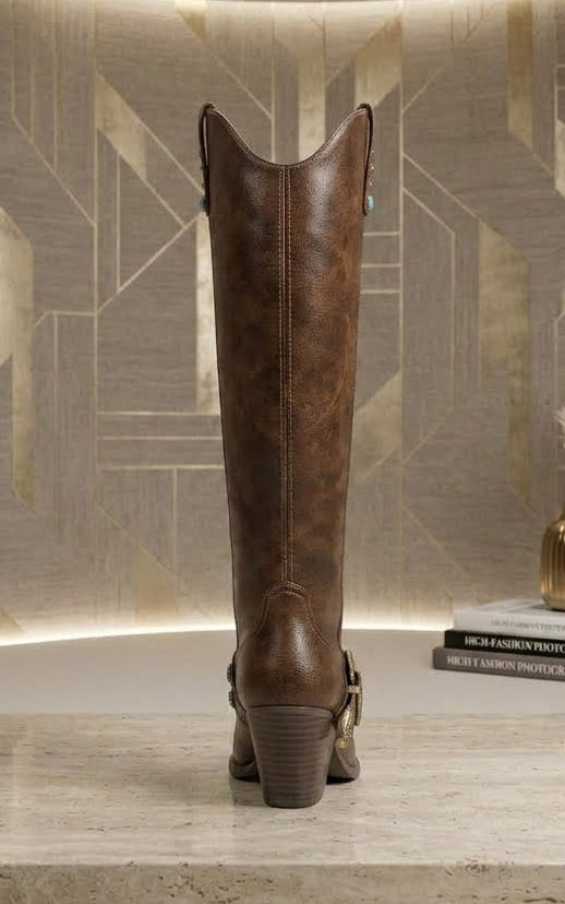 BOTA VAQUERA EMILIA TURQUESA