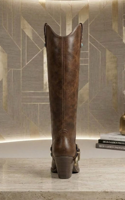 BOTA VAQUERA EMILIA TURQUESA