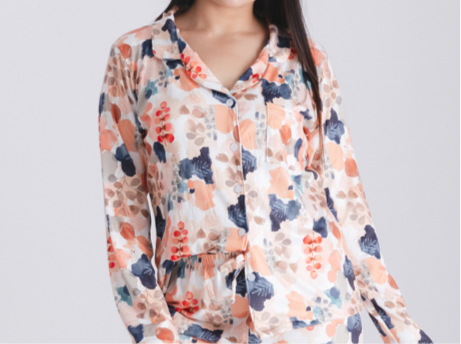 PIJAMA PANTALÓN FLORES OTOÑO