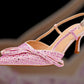 ZAPATILLA STILETTO LOW PIEDRAS -VELLA VERDE