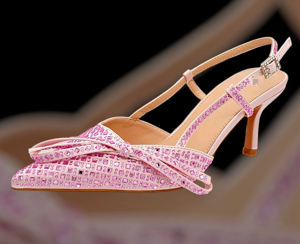 ZAPATILLA STILETTO LOW PIEDRAS -VELLA VERDE