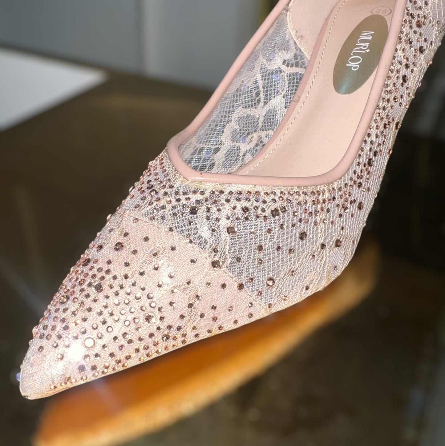 ZAPATILLA LACE BRIDE ROSE