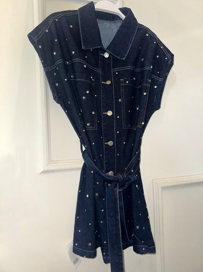 VESTIDO DENIM STONES