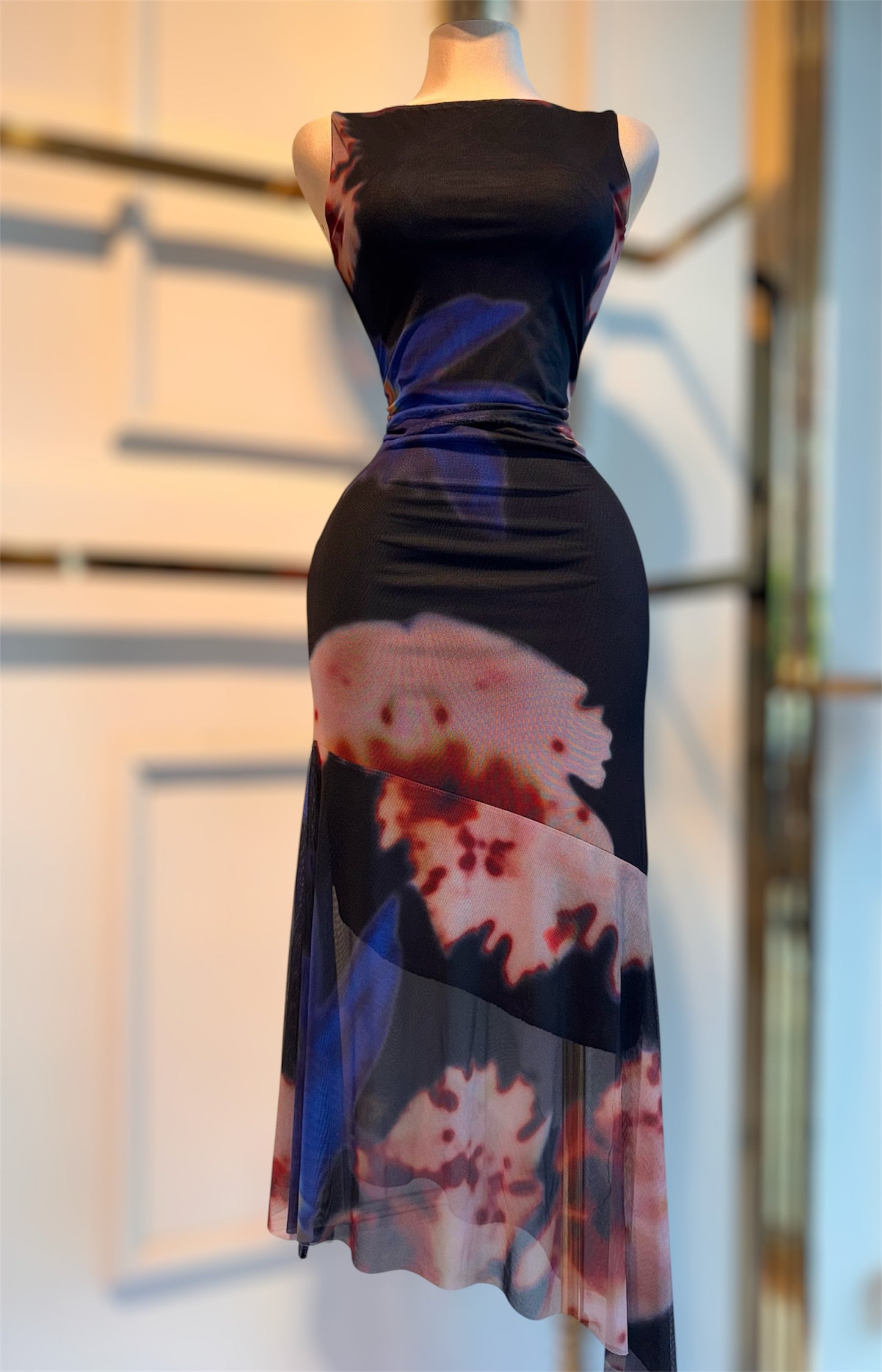 VESTIDO MIDI SIENNA NEGRO